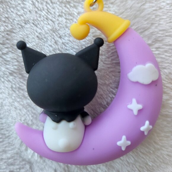 New Kuromi on Purple Moon Keychain - Picture 2 of 2
